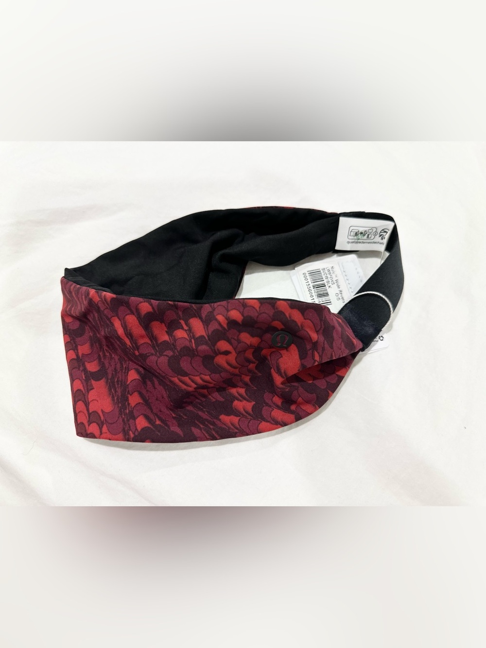 lululemon Nulu Wide Reversible Headband Red & Black